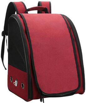 Papegaai Rugzak Dragen Kooi Kat Hond Outdoor Reizen Ademend Carrier Vogel Kanarie Waterdichte Transport Bag Vogels Supplies rood
