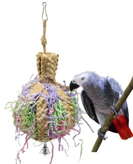 Papegaai Shredder Speelgoed Anti-Bijten Papegaaienkooi Foerageren Speelgoed Kauwen Speelgoed Met Bell Papegaaien Speelgoed En Vogel Accessoires Voor huisdier Speelgoed