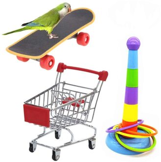 Papegaai Speelgoed Set Educatief Training Interactieve Speelgoed Vogelkooi Accessoires Papegaai Speelgoed Ring Trailer Swing Vogel Speelgoed