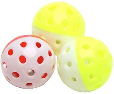 Papegaai Speelgoed Vogel Accessoires Bal Met Bel Voor Parkiet Grappige Hollow Valkparkiet Kauwen Sound Speelgoed Vogel Speelgoed Willekeurige Kleur 1