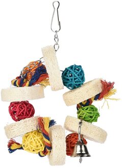 Papegaai Speelgoed Vogels Opknoping Speelgoed Bijten Kauwen Loofah Spons Papegaaien Speelgoed Vogel Accessoires De Kooi # Y5