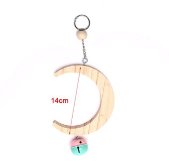 Papegaai Swing Baars Stand Speelgoed Maan Vorm Opknoping Hangmat Bell Vogelkooi Chew Speelgoed