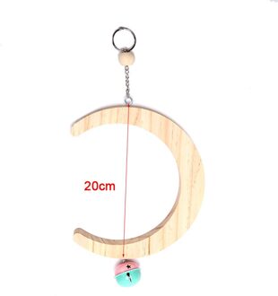 Papegaai Swing Baars Stand Speelgoed Maan Vorm Opknoping Hangmat Bell Vogelkooi Chew Speelgoed