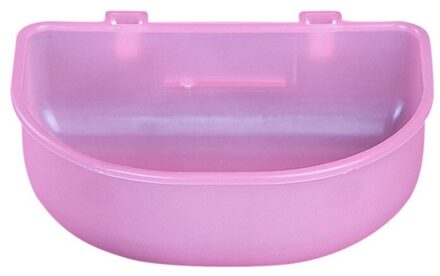 Papegaai Vogel Hamster Feed Kom Kooi Opknoping Drinken Voedsel Feeder Cup Kom Voeden Kom Gereedschappen roze