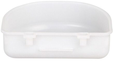 Papegaai Vogel Hamster Feed Kom Kooi Opknoping Drinken Voedsel Feeder Cup Kom Voeden Kom Gereedschappen wit