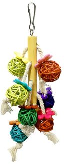 Papegaai Vogel Kauwen Speelgoed Natuurlijke Rotan Bal Kooi Speelgoed Preening Speelgoed Voor Parrot Budgie Parkiet Valkparkiet Conure Van Lovebird Vink