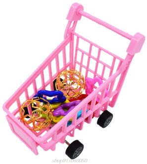 Papegaai Vogel Puzzel Training Speelgoed Set Mini Plastic Winkelwagen Ballen Vijfpuntige Ster Cirkels Parkieten F09 21