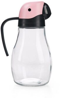 Papegaai Vorm Automatische Olie Fles Dispenser Container Olie Azijn Pot Dispenser Saus Fles Juskom Keuken Gereedschap roze 600ml