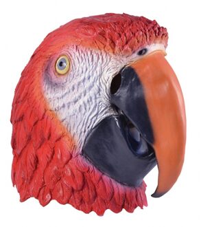 Papegaaien dieren masker - voor volwassenen - verkleed - carnaval - vogels - rubber