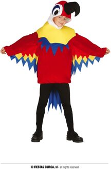 Papegaaien Kostuum Rocky Jongen Rood - Zalm, Multikleur - Print