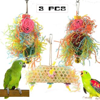 Papegaaien Speelgoed En Vogel Accessoires Voor Huisdier Speelgoed Swing Stand Budgie Parkiet Kooi Afrikaanse Grey Vogel Speelgoed Parkiet 3stk