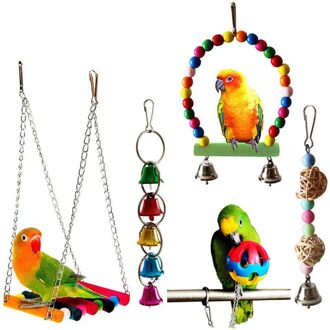 Papegaaien Speelgoed En Vogel Accessoires Voor Huisdier Speelgoed Swing Stand Budgie Parkiet Kooi Afrikaanse Grey Vogel Speelgoed Parkiet Kooi # t2g
