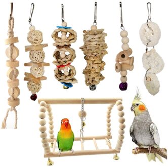 Papegaaien Speelgoed En Vogel Accessoires Voor Huisdier Speelgoed Swing Stand Budgie Parkiet Kooi Afrikaanse Grey Vogel Speelgoed Parkiet Kooi # t2g