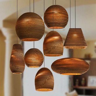 paper honeycomb pendant lights cardboard personalized living room restaurant cafe clothing store pendant lamps MJ1102