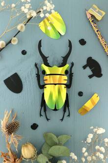 Paper Stag beetle small - Groen Mango groen