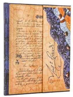 Paperblanks 2025-2026 weekly planner gaudi the manuscript of reus, 18 maanden, verticaal, ultra