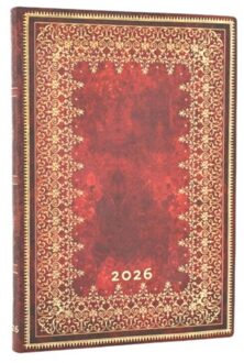 Paperblanks 2026 weekly planner foiled, 12 maanden, horizontaal, flexi midi