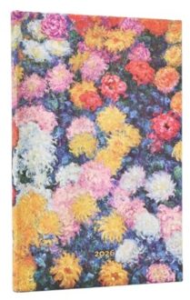 Paperblanks 2026 weekly planner monet’s chrysanthemums, 12 maanden, horizontaal, maxi