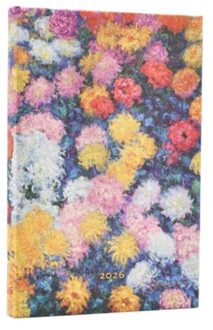 Paperblanks 2026 weekly planner monet’s chrysanthemums, 12 maanden, verso, mini