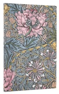 Paperblanks 2026 weekly planner morris pink honeysuckle, 12 maanden, horizontaal, flexi maxi