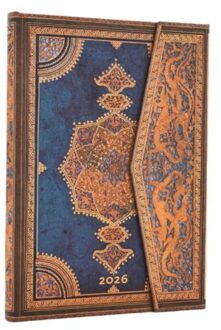 Paperblanks 2026 weekly planner safavid indigo, 12 maanden, horizontaal, midi