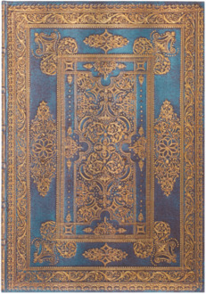 Paperblanks cahier, blue luxe, hardcover, formaat grande 21 x 30 cm, blanco
