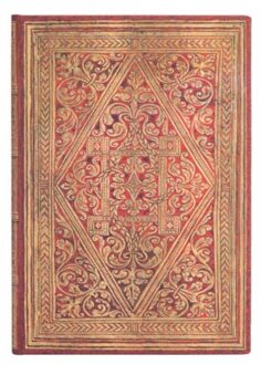 Paperblanks cahier, formaat 13 x 18 cm., uitvoering golden pathway midi, gelinieerd