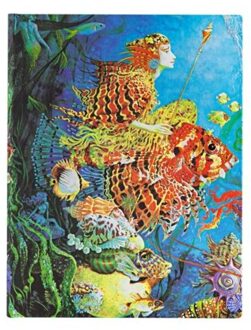 Paperblanks cahier, formaat 18 x 23 cm., uitvoering sea fantasies ultra, gelinieerd