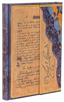 Paperblanks cahier, gaudi manuscript of reus, hardcover, formaat midi, blanco