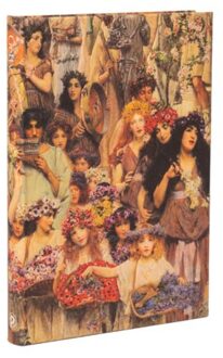 Paperblanks cahier, lawrence alma-tadema spring, hardcover, formaat midi, blanco
