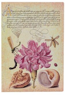 Paperblanks cahier, pink carnation, softcover flexi, formaat midi 12 x 17,5 cm,