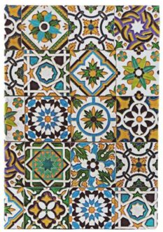 Paperblanks cahier, portugese tiles, hardcover, formaat midi 12,5 x 18 cm, gelinieerd