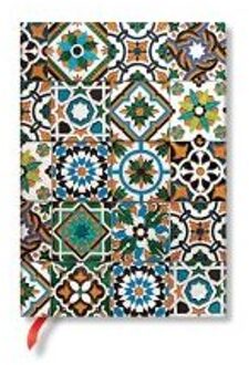 Paperblanks cahier, portuguese tiles porto, hardcover, formaat midi 13 x 18 cm, gelinieerd