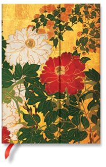 Paperblanks cahier, rinpa florals natsu, hardcover, formaat midi 13 x 18 cm, gelinieerd