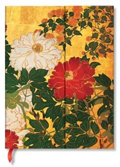 Paperblanks cahier, rinpa florals natsu, hardcover, formaat ultra 18 x 23 cm, blanco