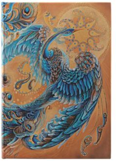 Paperblanks cahier, skybird, hardcover, formaat midi 12,5 x 18 cm, gelinieerd