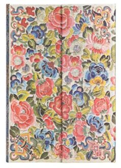 Paperblanks cahier, uitvoering pear garden mini, formaat 10 x 14 cm., gelinieerd