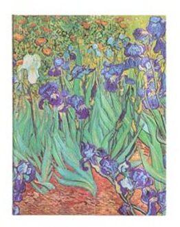 Paperblanks cahier, uitvoering van gogh's irises ultra, formaat 18 x 23 cm., gelinieerd