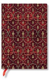 Paperblanks cahier, velvet dalmatic collection red velvet, flexi softcover, formaat ultra 18 x 23 cm,