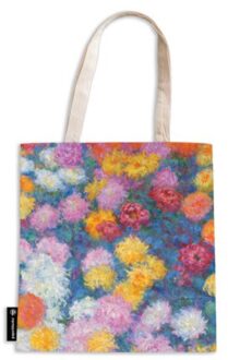 Paperblanks canvas tas met rits - monet's chrysanthemums