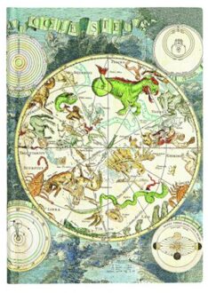 Paperblanks flexis cahier, celestial planisphere midi, formaat 13 x 18 cm., gelinieerd