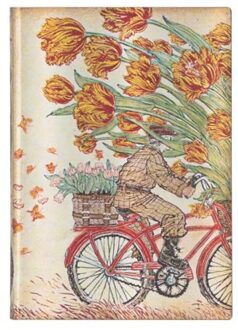 Paperblanks flexis cahier, formaat 13 x 18 cm., uitvoering holland spring midi, gelinieerd