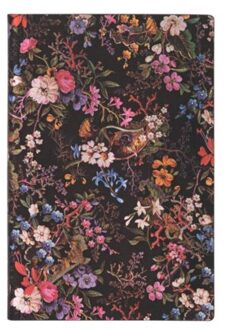 Paperblanks flexis cahier, formaat 9,5 x 14 cm., uitvoering floralia mini, gelinieerd