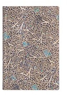 Paperblanks flexis cahier, uitvoering granada turquoise mini, formaat 9,5 x 14 cm., gelinieerd