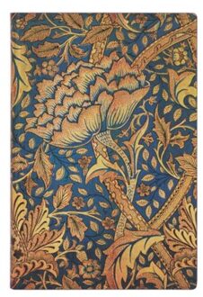 Paperblanks flexis cahier, uitvoering morris windrush mini, formaat 9,5 x 14 cm., gelinieerd