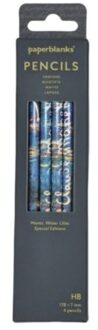 Paperblanks hb potlood, monet, water lilies, set van 4