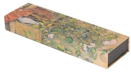 Paperblanks pencil case, formaat 22 x 3 x 6,5 cm - cezanne's terracotta plants and flowers
