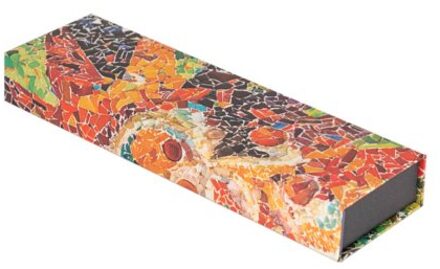 Paperblanks pencil case, formaat 22 x 3 x 6,5 cm - gaudi's sun