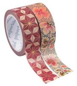 Paperblanks washi tapes, uitvoering hishi / filigree floral ivory, set à 2 stuks