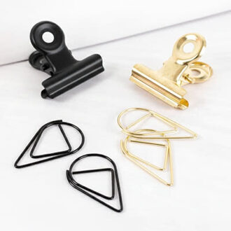 Paperclips druppel zwart - set van 12